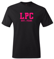 LPC EST. (YEAR) Black Crew Tee (Pink Letters)