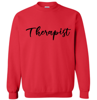 "Therapist" Or "Social Worker" Crew Neck (Red)